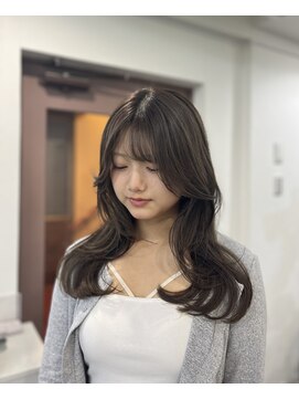 セレーネヘアー 難波店(Selene hair) 韓国風レイヤー×オリーブグレージュ