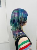 寒色デザインウルフ