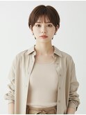 ショート/ショートボブ/耳掛けショート/くびれショート/前髪あり