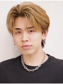 センターパートフェザーパーマシャドウパーマメンズパーマ