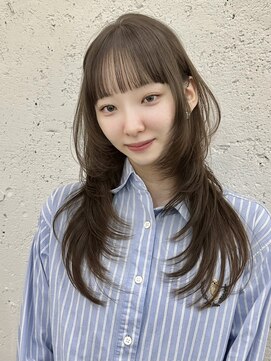 アンカーバイナチュラル(anchor by natural) 韓国風/レイヤー/前髪カット/オリーブ/透明感/ハッシュカット