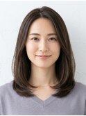 30代40代【上品ツヤ】白髪カバー×小顔グラデーションミディアム