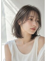 ラベストオイケ(LOVEST OIKE) 【LOVESTOIKE】ナチュラル外ハネミディ×透明感グレージュ