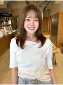 レイヤーカット／透明感カラー/赤み消しカラー【石川　駿之介】