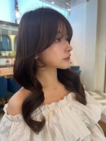 ロンドアベニール 北千住(Lond avenir)&nbsp;ミルクティーベージュ/レイヤーボブ韓国巻き顔周りカット/北千住