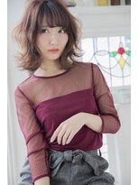 シャイン ヘア ブレンド 二子玉川(Shine hair blend)&nbsp;【二子玉川】丸みショート無造作カールボブディイルミナカラー69