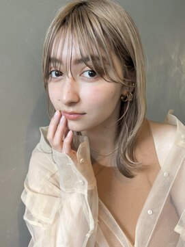 パーク(PARK) 【PARK】ホワイトベージュ×レイヤーミディ