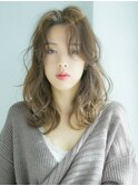 【柴田】ペールベージュグラデーションカラー韓国巻き