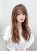 アンニュイウェーブヘルシーロングプラチナベージュ透明感表参道