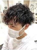 【かかりにくい髪にもしっかりとかかる】波巻きパーマ