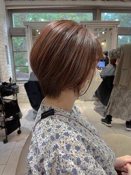 ティエル(TieLu) 都内大人気スタイル×くびれショート×ピンクグレージュ