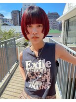 トレンチ(TRENCH)&nbsp;《おつじ》ボブ カット カラー ブリーチ