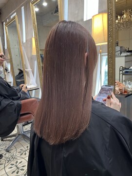 クレオ 青山(CLEO) 【酸性ストレート+PIM濃密ヘアエステ】ピンクベージュ