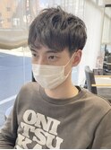 波巻きハイライトマッシュパーマウルフ