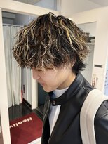 テトラ バイ ネオリーブ 横浜西口店(tetra by neolive)&nbsp;メンズパーマ　波巻き　メッシュ　ハイライト［横浜］