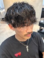 ザ マイル(The mile)&nbsp;マッシュパーマアッシュブラックメンズカット