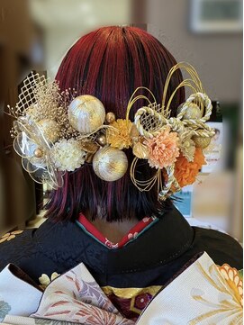 ヘアー リッツ 武豊店(Hair Ritz) 飾り盛り盛りボブアレンジ
