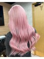 ラピス 大阪アメ村店(Lapis) ピンクカラー、ラピスはエクステも染めれます!