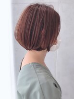 Say.丸みショートボブレイヤーミルクティーベージュひし形ボブ