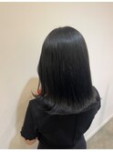 ブリーチありブルーブラック