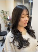 韓国系シースルーバング×ロングレイヤー10代20代30代40代