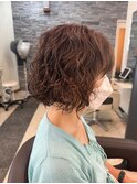 大人ショートボブヘアくびれショート白髪染めグレイカラー40代
