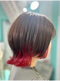 【ショートウルフ×ピンクレッド】20代30代40代50代