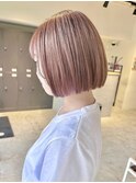  切りっぱなしボブ/ミニボブ/ハイトーンボブ/髪質改善