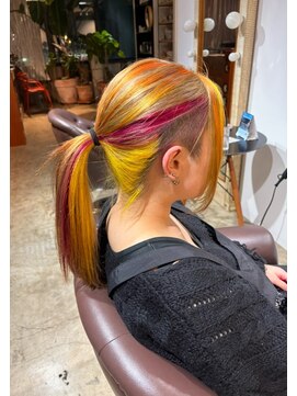 ビハインドザカーテン(BEHIND THE CURTAIN) デザインカラー×ハイトーンカラー×ダブルカラー×ブリーチ