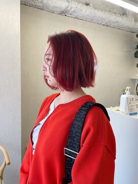 キジ(kiji) ボブ/赤髪/ショートボブ/横顔〔久屋/丸の内/久屋大通/高岳/栄〕