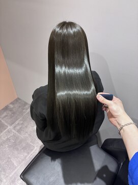 ノー バイ イオエ 西梅田(no. by ioe) ブリーチなしカラー/髪質改善/ミルクティーベージュ/小顔ヘア