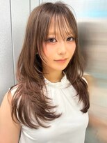 ロール 博多(Role)&nbsp;ブリーチなしダブルカラー/ミディアムヘア/レイヤーカット/韓国