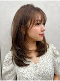 トレンド感抜群！！！ふんわりレイヤーカット×艶髪透明感カラー