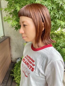 エム インターナショナル 春日部本店(EMU international) フレッシュなオン眉オレンジヘア