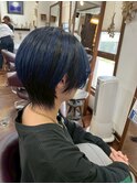 奥行きショート＊ハンサムショート＊ブルーカラー＊20代30代