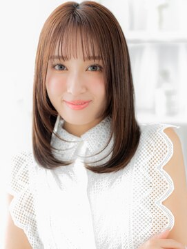 モッズヘア 越谷(mod's hair) 透けバングサラサラストレートセミディTc4越谷20代30代40代