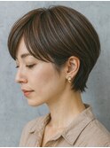 ショートレイヤー小顔ひし形美シルエット大人女子くびれ