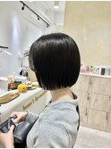 大人ガーリーダークアッシュ似合わせカットミディアムレイヤー