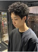 【スパイキーショート×ピンパーマ】刈り上げ/短髪/メンズパーマ