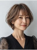 白髪ぼかし脱白髪染め似合わせカット40代50代60代