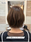 透け感レイヤーボブ