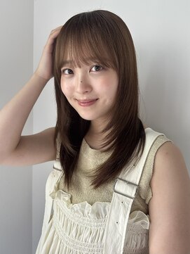 ディッセンバー 神宮前(December) 透明感カラー/オリーブベージュ/レイヤー