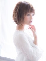 【aRietta/銀座】 小顔大人かわいいグレージュ耳かけボブ