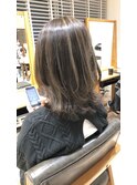 前髪カタログくびれミディイヤリングカラーラベンダーカラー