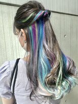 ディア(.eer)&nbsp;くるりんぱアレンジ くくって隠せるインナーカラー ハーフアップ