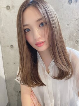 ルービック 梅田茶屋町(Rubik) ブリーチなし艶ツヤアッシュベージュ