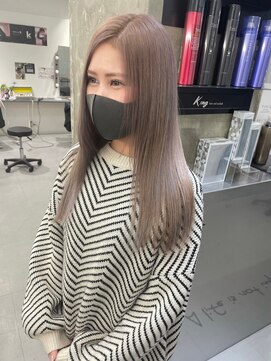 キング 梅田(K!ng) 【梅田】ミルクティーベージュロングヘアー艶髪ヘアー