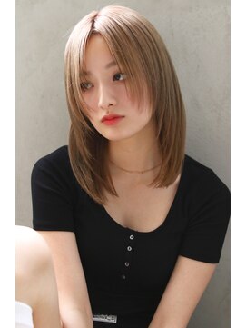 ブラン 広島本通(Blanc) 【Blanc】レイヤースタイル＿韓国ヘア＿ハイトーンベージュ