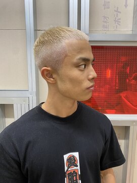 メリケンバーバーショップ トーキョー(MERICAN BARBERSHOP TYO) ハイライト/マッシュパーマ/ウルフ/アッシュブラック201