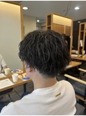 メンズパーマ+カット